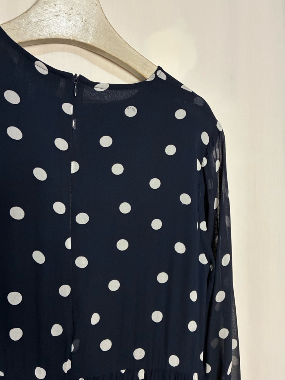 Ganni Georgette Polka Dot Mini Dress - Picture 6 of 9